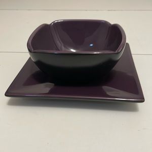 Partylite purple Zen Candle Holder set purple/black.